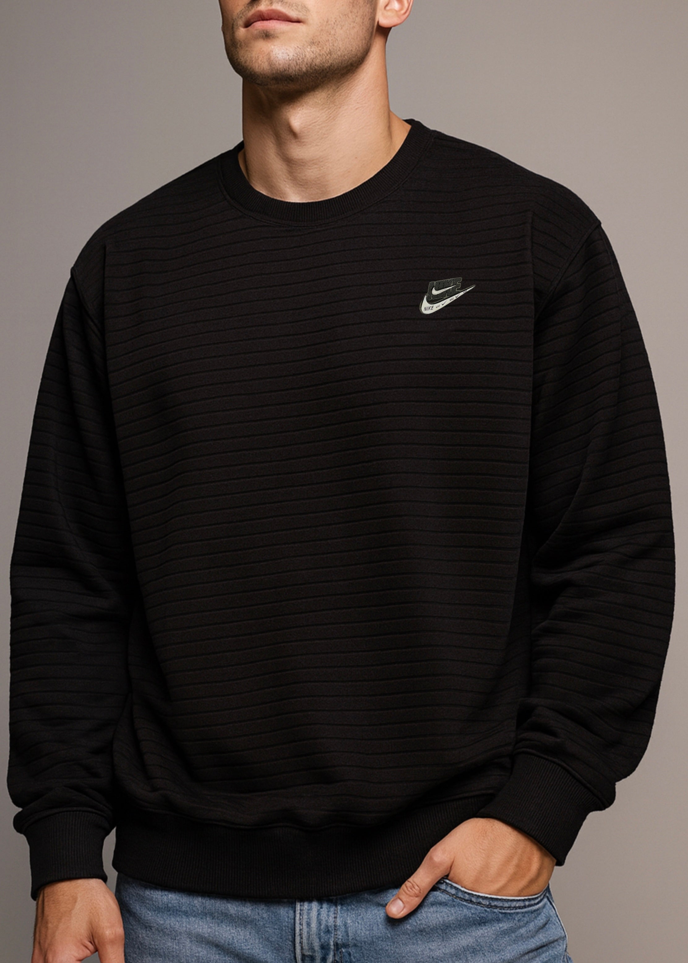 HERITAGE WAVE TEXTURED SHIRT-BLACK