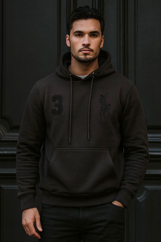 001 COZY CLASSIC FLEECE HOODIE-BLACK