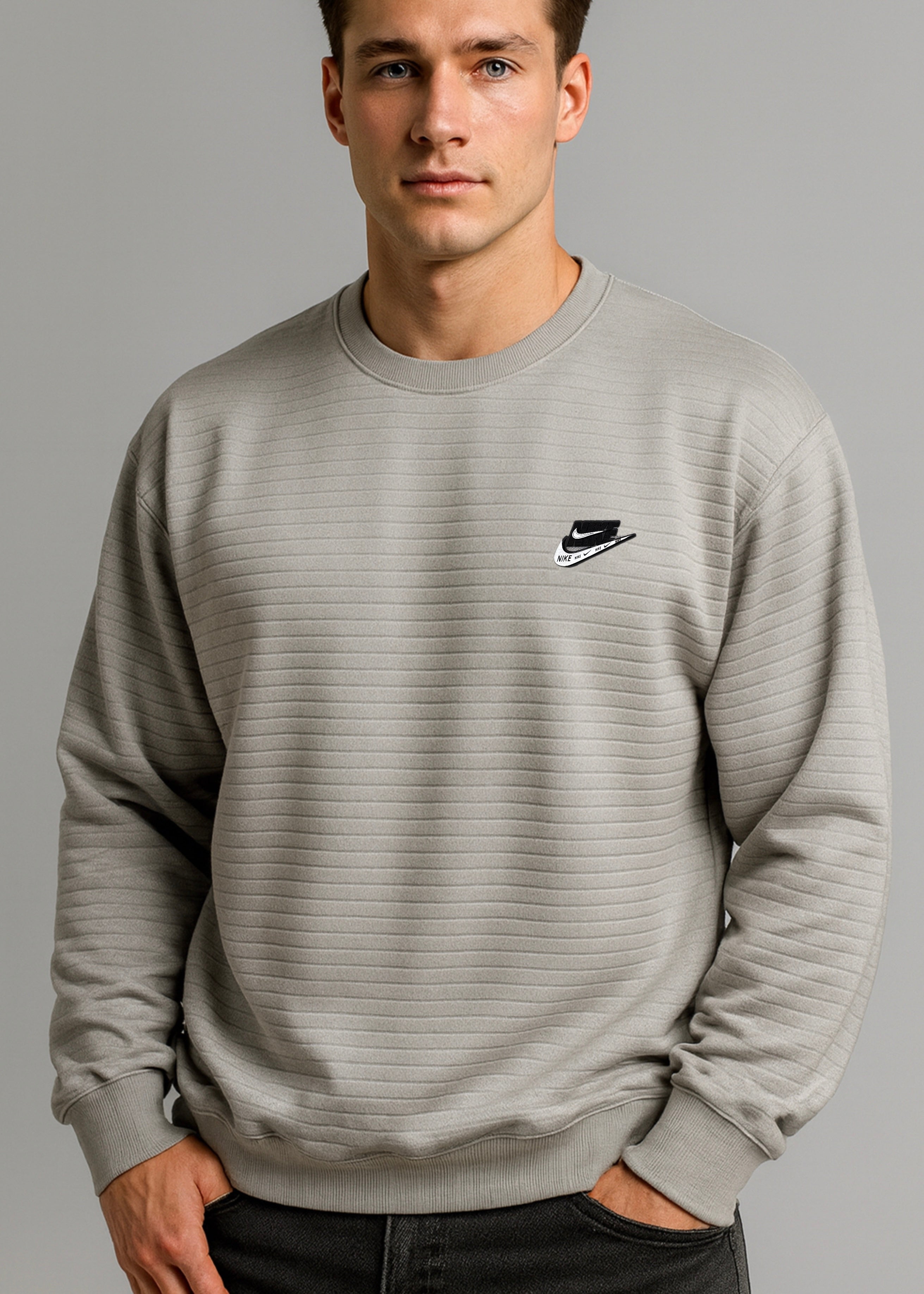 HERITAGE WAVE TEXTURED SHIRT-GREY