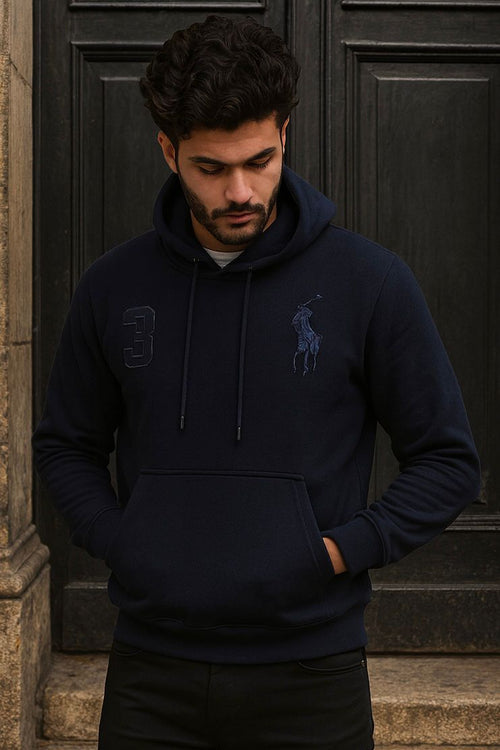 001 COZY CLASSIC FLEECE HOODIE-BLUE