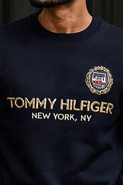 SOFT COTTON FLEECE SWEATSHIRT'S-BLUE