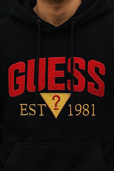 003 COMFORTABLE HOODIE WITH UNIQUE STYLE-BLACK