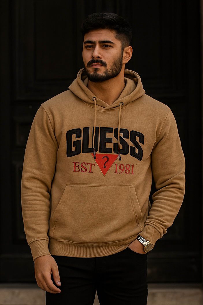 003 COMFORTABLE HOODIE WITH UNIQUE STYLE-TAN